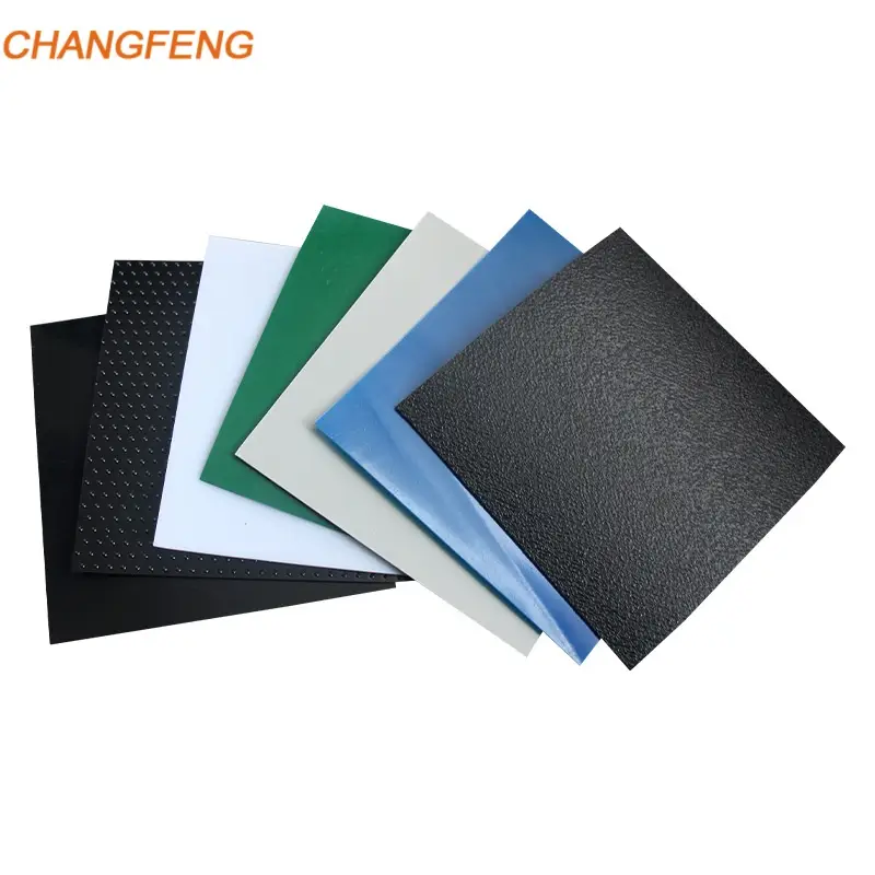 Smooth and textured geomembrane surface samples.webp
